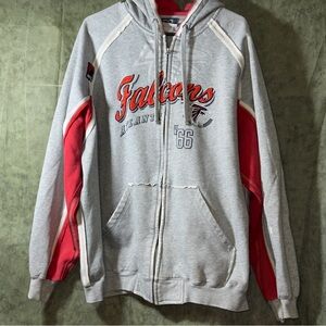 Gray‎ and Red Men's Zip-Up Hoodie